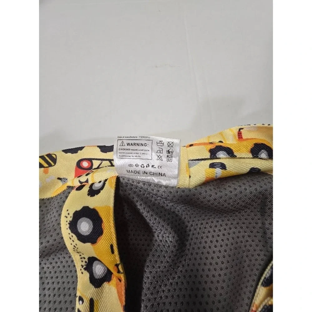 Yeroly Kids Yellow Construction‎ Truck Print Backpack Small Toddler School Bag